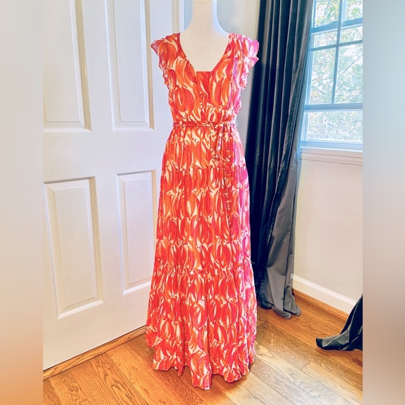 Anthropologie Maeve Banana Grove Maxi Dress Size 4 - Picture 3 of 6